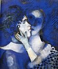 Marc Chagall Blue Lovers painting